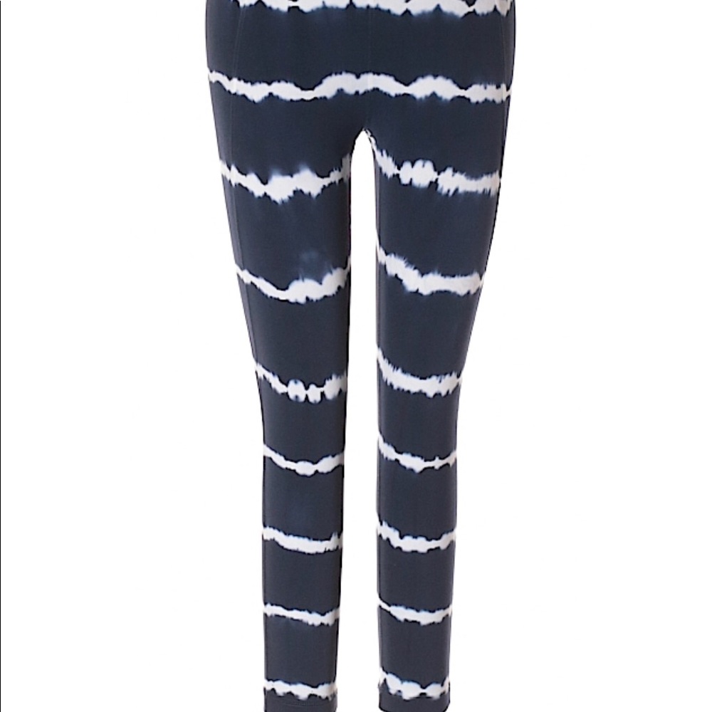 ATHLETA NAVY TIE DYE LEGGINGS